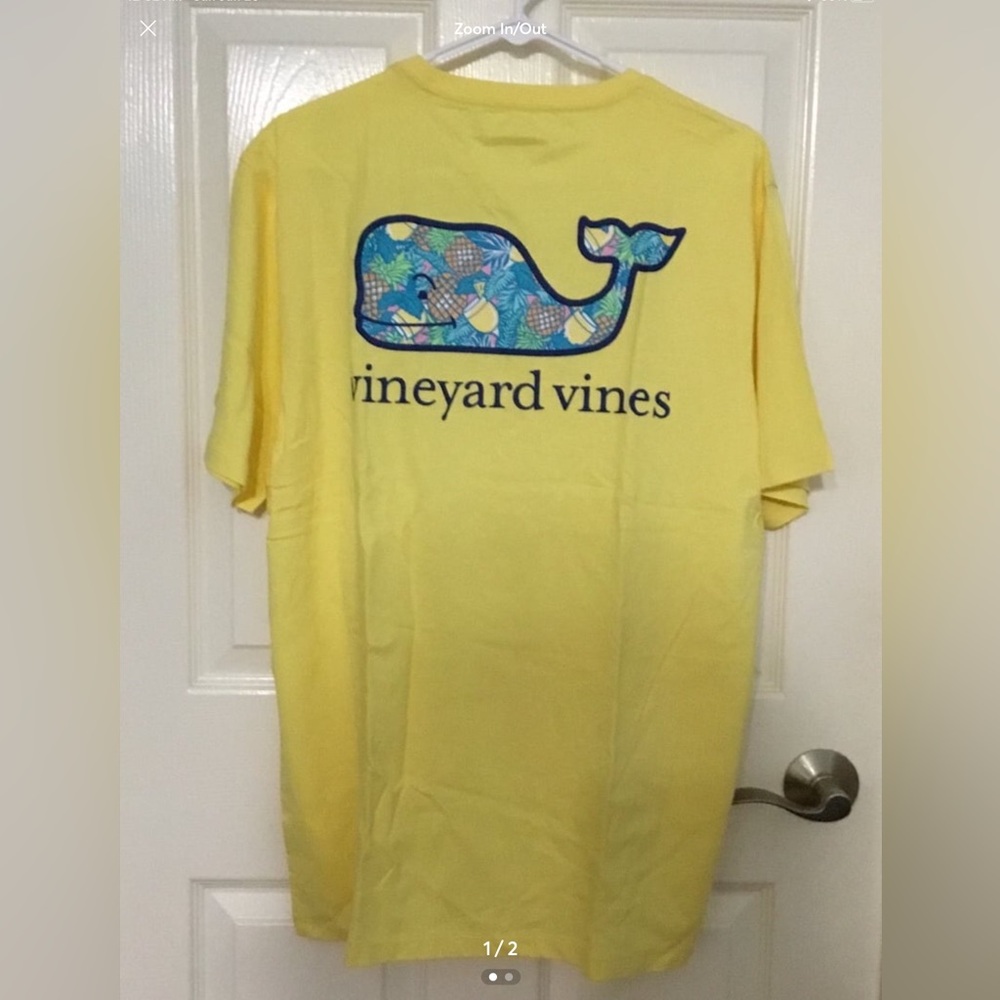 Vineyard Vines Pain Relief Whale Sunny Short Sleeve Tee Size Large